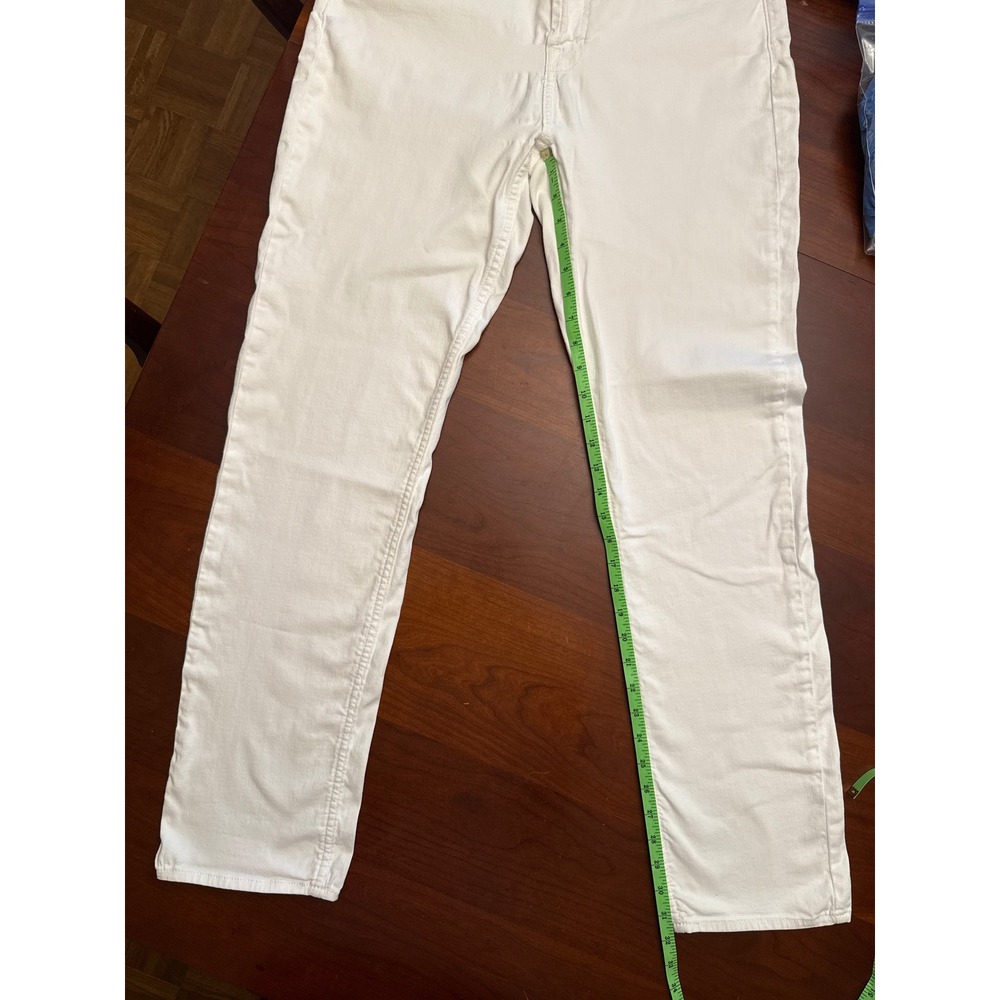 Jen7 jeans white denim slim straight‎ women 14 by 7 for all mankind